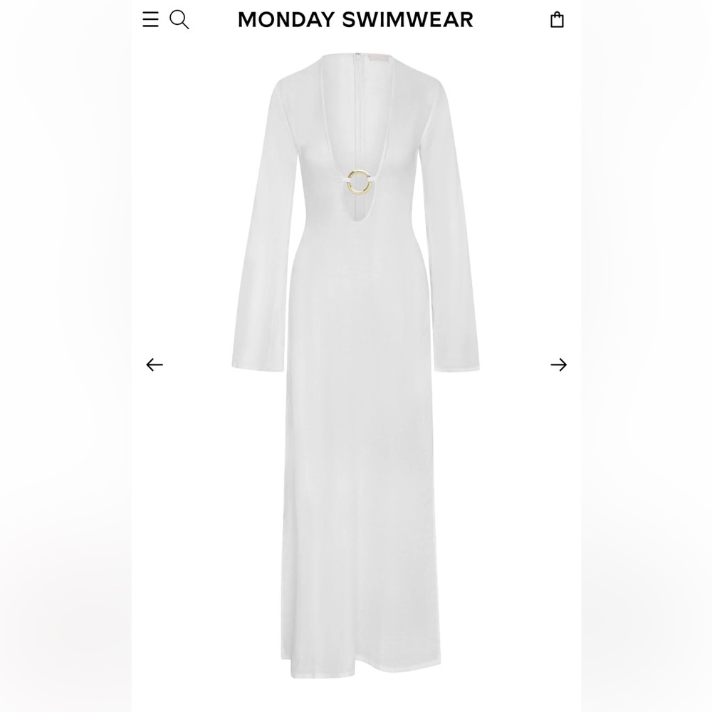 Monday Swimwear White Linen Coverup